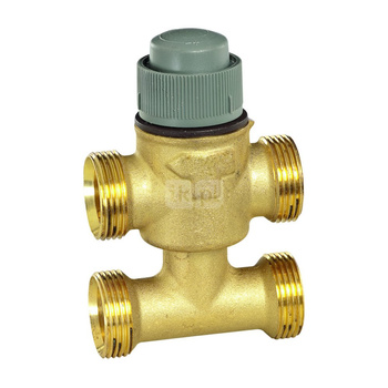 Zawór 3-drogowy z obejściem, GZ, DN15, G1/2" Kvs=0,25, uszczelnienie stożkowe, skok 6,5 mm