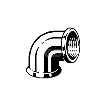 Łuk 90' VIEGA 3090 Jednoczęściowy, brąz / brąz, 1'' (gw x gw), 56 mm