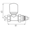 Zawór termostatyczny prosty 1/2" x 1/2"