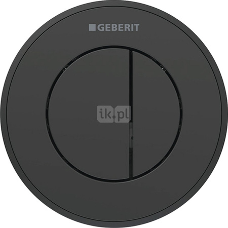 Pneumatyczny przycisk uruchamiający WC Geberit Typ 10, ręczny, podtynkowy, Sigma 8cm dwudzielny, czarny