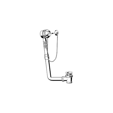 Citaplex-komplet odpływowo-przelewowy nr wzoru 6176 G: 1½ wanna standardowa do wanien z otworem odpływowym fi 52