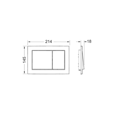 Przycisk spłukujący do stelaża (Mechaniczny) TECE base tworzywo, kolor chrom mat