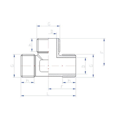 Złącze trójnik RUMET Mosiądz 1/2'' (GZ)