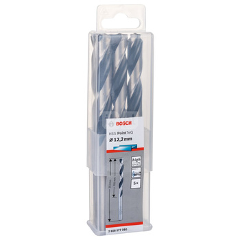 WIERT. HSS POINTTEQ  12.2MM 5PC