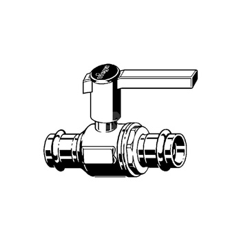 Zawór kulowy VIEGA 2370 stal nierdzewna, PN16 42mm x 42mm zz x zz, uchwyt: dźwignia