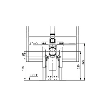 TECEone - zestaw montażowy do stelaża TECEconstruct ze spłuczką Octa 8 cm
