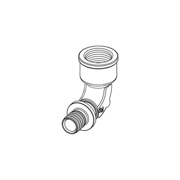 Mufa przejściowa 90' TECE flex, brąz, 32mm x 1'' (zz x gw)