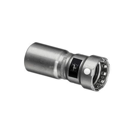 Megapress S-złączka redukcyjna z SC-Contur stal niestopowa, powłoka cynkowo-niklowa, końcówka wsuwana, przyłącze zaprasowywane, nr wzoru 4315.1 dopuszczenie VdS centralne ogrzewanie zgodne z AGFW FW 524 DN1: 50 D1: 2 DN2: 25 D2: 1