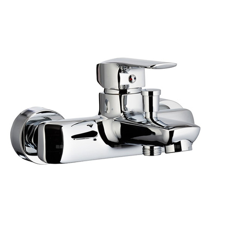 Bateria wannowa ścienna KFA Armatura AQUAMARYN, kolor chrom