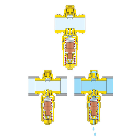 Zawór antyzamarzaniowy, z mosiądzu 1 1/2"