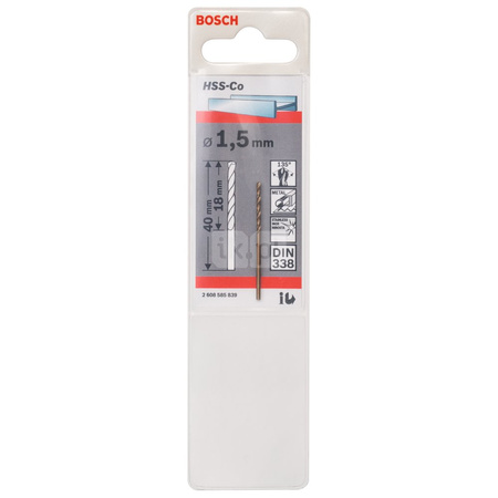 WIERTŁO STAND. HSS-CO 135 '1,5/18MM