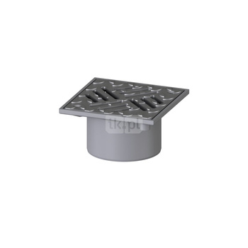 Nasada z ABS z kratką 150x150 i ramą ze stali nierdz., przeciwpoślizg.