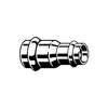 Mufa Profipress VIEGA 2415.2 redukcja Jednoczęściowy, Cu (Stan surowy) / Cu, 15 mm x 12 mm (mz x mz), 48 mm
