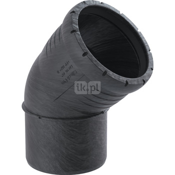 Kolano 45' GEBERIT Silent-Pro, PP mx, 90 mm (mufa wciskowa x końcówka wciskowa)