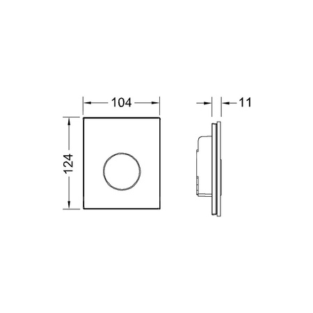 Przycisk spłukujący do stelaża do pisuaru (Mechaniczny) TECE loop szkło, kolor biały