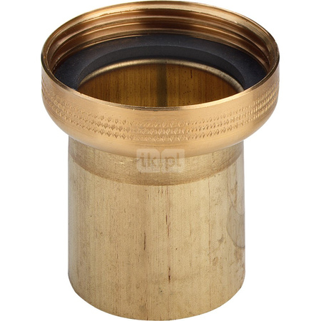 Dwuzłącze 1 1/2 Mosiądz - błyszczący