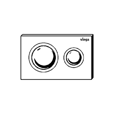 Przycisk do WC ekspozycyjny Prevista Visign for Style 20 nr wzoru 8610.19 płytka maskująca: tworzywo szt. chrom. klawisz: tworzywo szt. chrom.