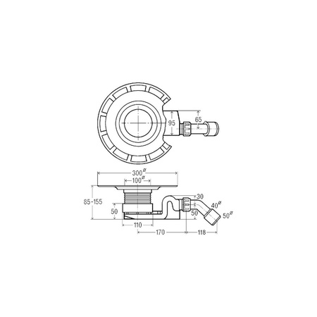 Advantix-odpływ łazienkowy nie występuje: nasadka, nr wzoru 4927.1 DN: 40/50