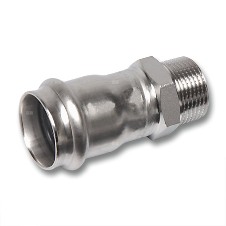 Nypel SANHA NiroSan Press, stal nierdzewna, 28 mm x 1'' (zw x GZ)