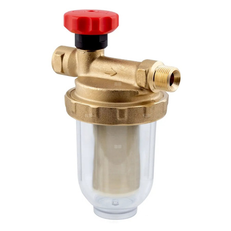 Filtr olejowy AFRISO V500Stjednorurowy fi 3/8''/3/8'' GW x GZ, z wkładem stalowym, maks. przepływ 320 l/h