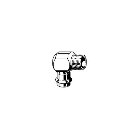 Przejściówka kątowa 90' VIEGA 1714.1, stal nierdzewna / stal nierdzewna, 22 mm x 3/4'' (zz x gz)