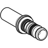 Złączka GEBERIT Mepla przejściowa Mepla/Mapress, Cu, 20 mm, DN 15 x 22 mm x DN 20 (końcówka wciskowa x końcówka wsuwana) z uszczelką