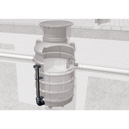 Opróżnianie bezpośrednie do separatorów tłuszczu - przyłącze prawe