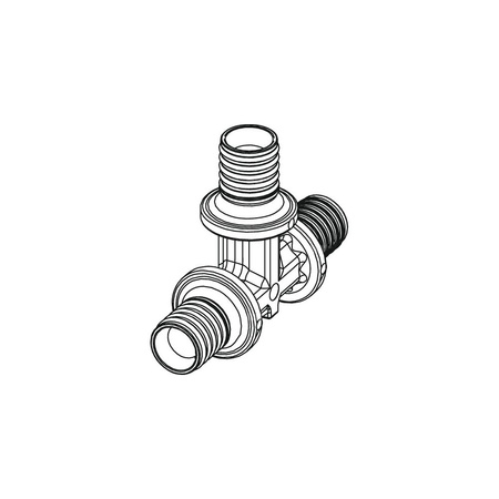 Trójnik TECE flex 90' PPSU 16 mm (kw x kw x kw)