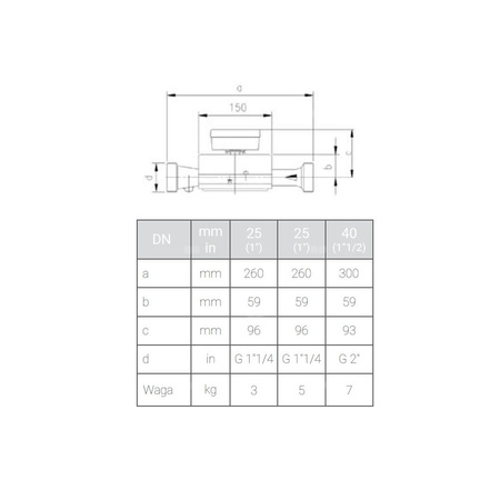 Ciepłomierz ultradźwiękowy UP-M-050-15-FLA-P