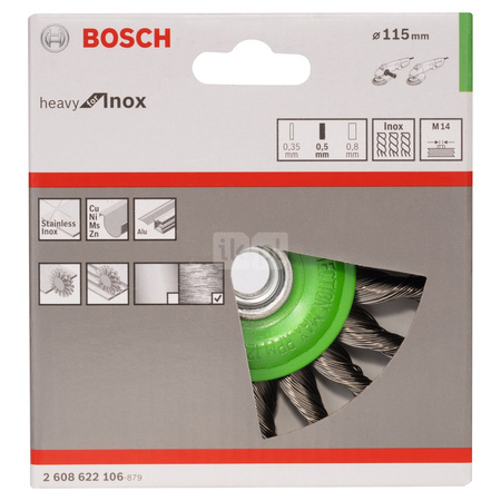 SZCZOTKA TARCZ PLE.115X0,5X- INOX M14