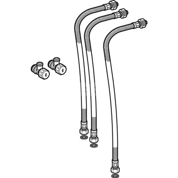 Zestaw przyłączeniowy dolny do Monolith do umywalki z baterią ścienną