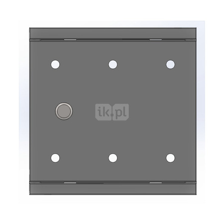 Skrzynka gazowa 250x250 wnękowa, stalowa, RAL 7037 popiel