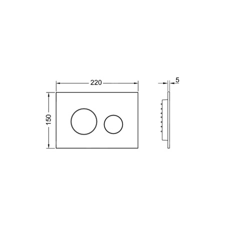 Przycisk spłukujący do stelaża (Mechaniczny) TECE loop tworzywo, kolor chrom połysk