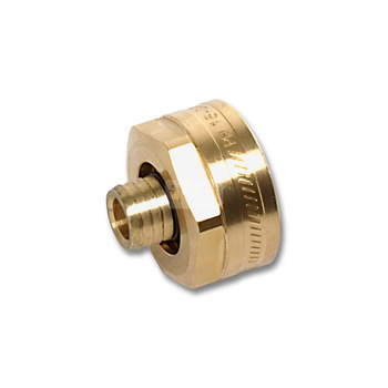 Przejściówka SANHA DKHV VPE trzyczęść., mosiądz (Niklowanie), 1'' x 16 mm (GW x zw)