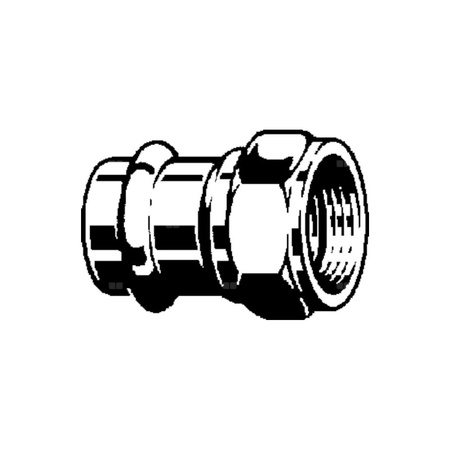 Złącze przyłączeniowe Sanpress VIEGA 2263 Dwuczęściowy, brąz (Stan surowy) / brąz, 22 mm x 1'' (mz x mu), 39 mm z uszczelką