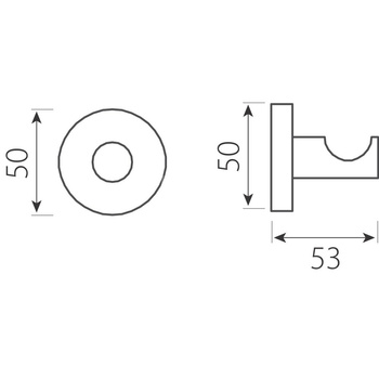 GRACE wieszak pojedynczy, chrom