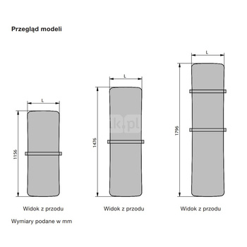 Grzejnik płytowy ZEHNDER Folio Belt wym. 1796 x 441 mm, kolor biały RAL9016, moc 614 W