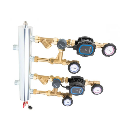 Grupa pompowa AFRISO BPS 966 AP GZ x GW 1'' x 3/4'', z zaworem mieszającym, z pompą obiegową