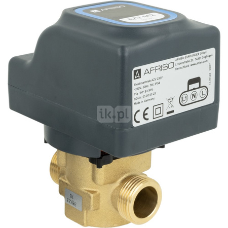 2-drogowy zawór strefowy AZV 442, DN15, G3/4", Kvs 10, 230 V AC, NC
