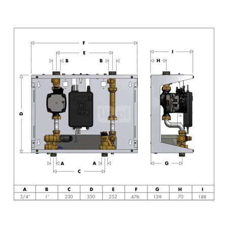 Stacja mieszkaniowa przeznaczona do przygotowania c.w.u. 40 kW
