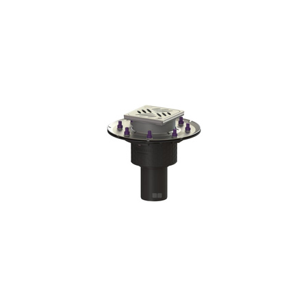 Wpust Ecoguss, DN70, odpł. pionowy, z kratką szczel/ramą nierdz. 120x120