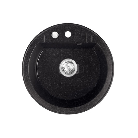 MEZZO II zlewozmywak granitowy 1-komorowy fi51, grafit shine