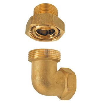 Śrubunek kątowy z oringiem 90' FERRO, mosiądz (żółty), 5/4'' (GW x GZ)