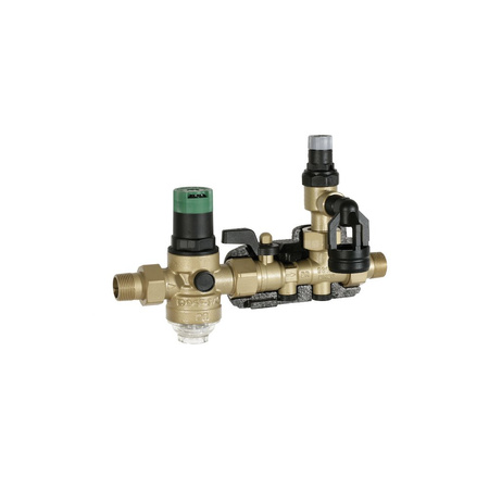 Zespół bezpieczeństwa, 1/2", gw. zewn., 10 bar, z reg. ciśnienia