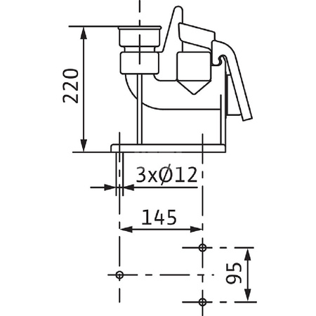 Stopa sprzęgająca żeliwo, przył. DN 32 dł.325mm szer.220mm WILO