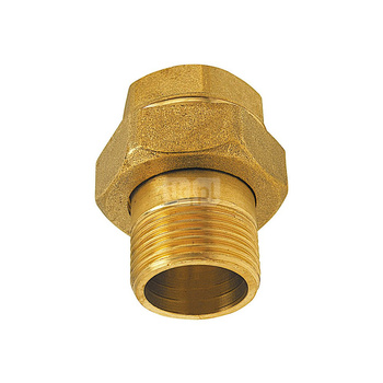 Śrubunek prosty FERRO, mosiądz (żółty), 3/4'' (GW x GZ)