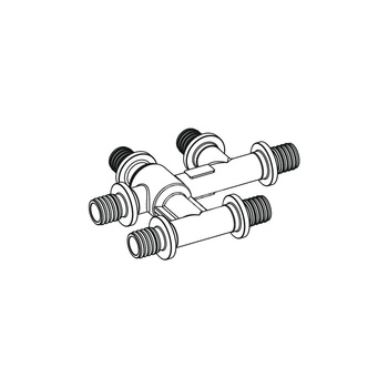 Trójnik TECE flex mosiądz niklowany 20 x 16 x 20 GZ