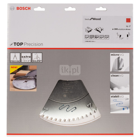 Tarcza pilarska Top Precision Best for Wood TOPPREC WOOD/T 300X30X3.2/2.2 72Z ATB
