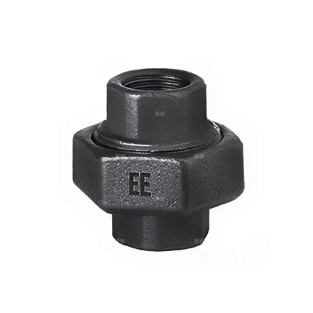 Śrubunek ODLEWNIA ZAWIERCIE U1/48oru/330oru żeliwo (czarne) 1/2'' (GW x GW), z uszczelką