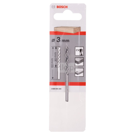 Standardowe, spiralne wiertło do drewna 3x30/60 NS